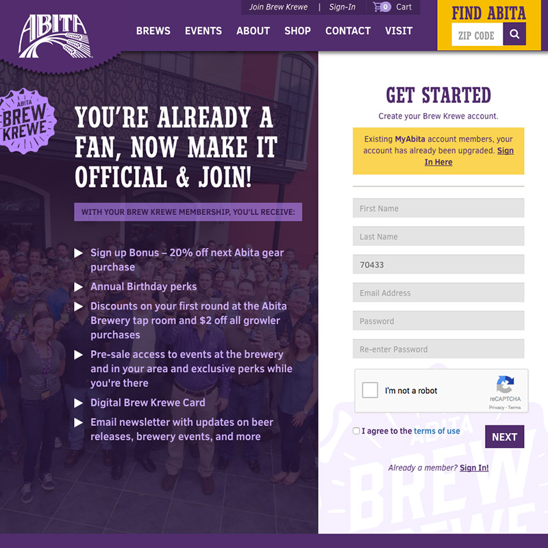 Abita Beer Website